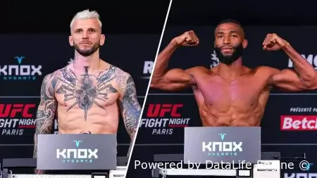 UFC Fight Night 287 прямая трансляция 05.09.2026 смотреть онлайн бесплатно UFC Paris